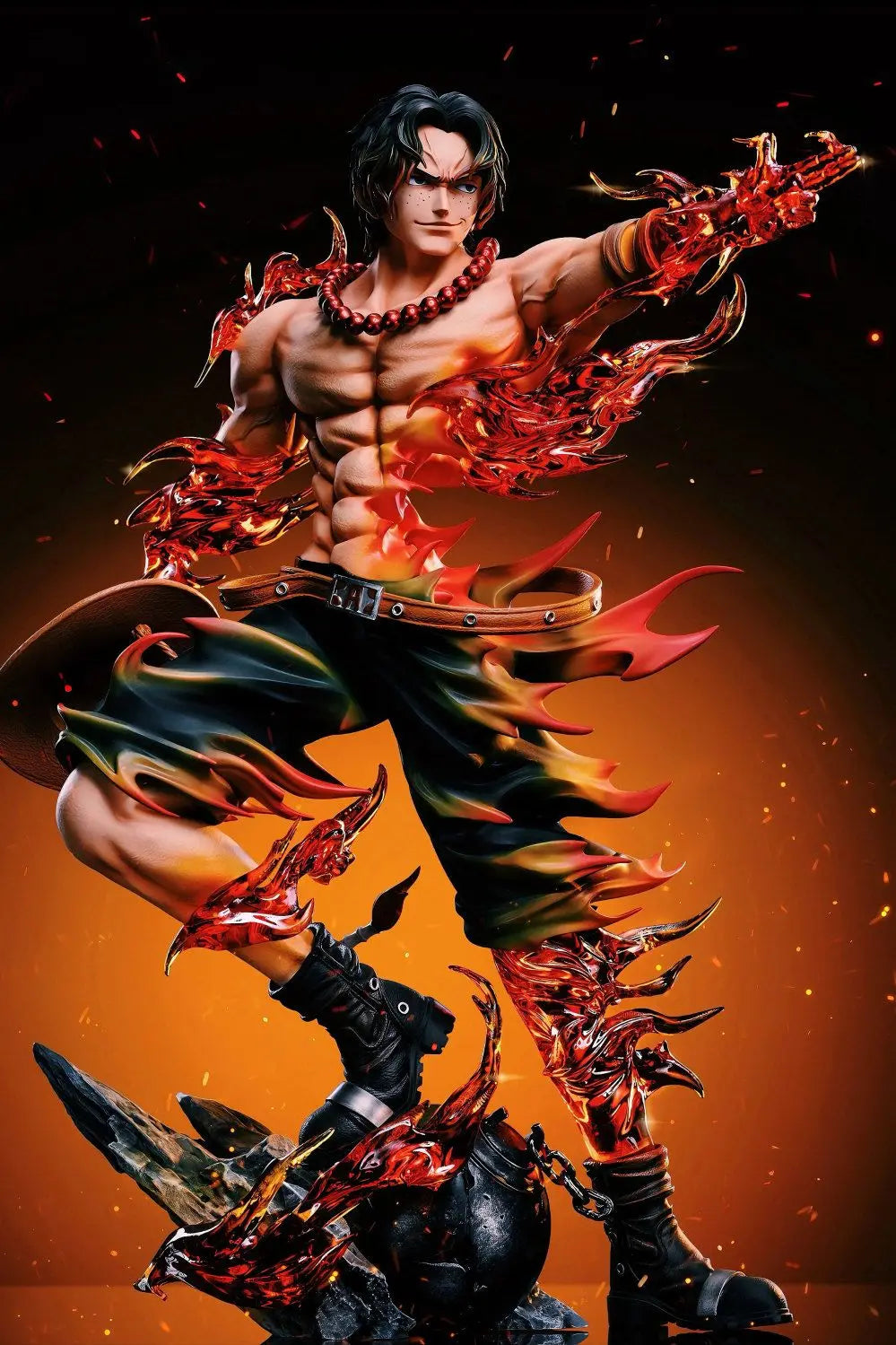 10.2" Ace Figure – One Piece PVC Fire Fist Anime Statue