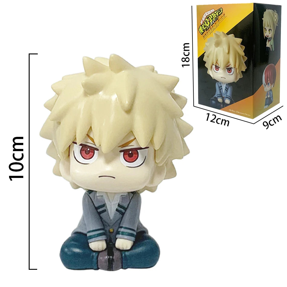 **** 10cm Q Version My Hero Academia Figures Midoriya Bakugou Ochaco Kids Gift