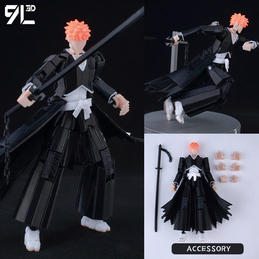 9L3D “Lucky Dummy 13” Ichigo Kurosaki Figure – 5.5-Inch Bleach Action Model