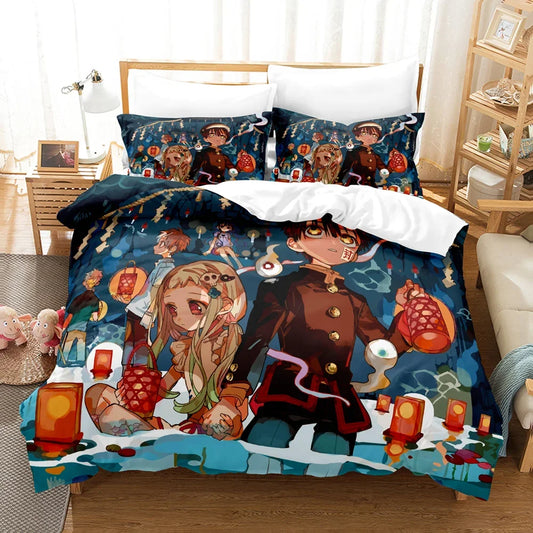Toilet-Bound Hanako-kun 3D Anime Bedding Set – Duvet Cover with Pillowcases