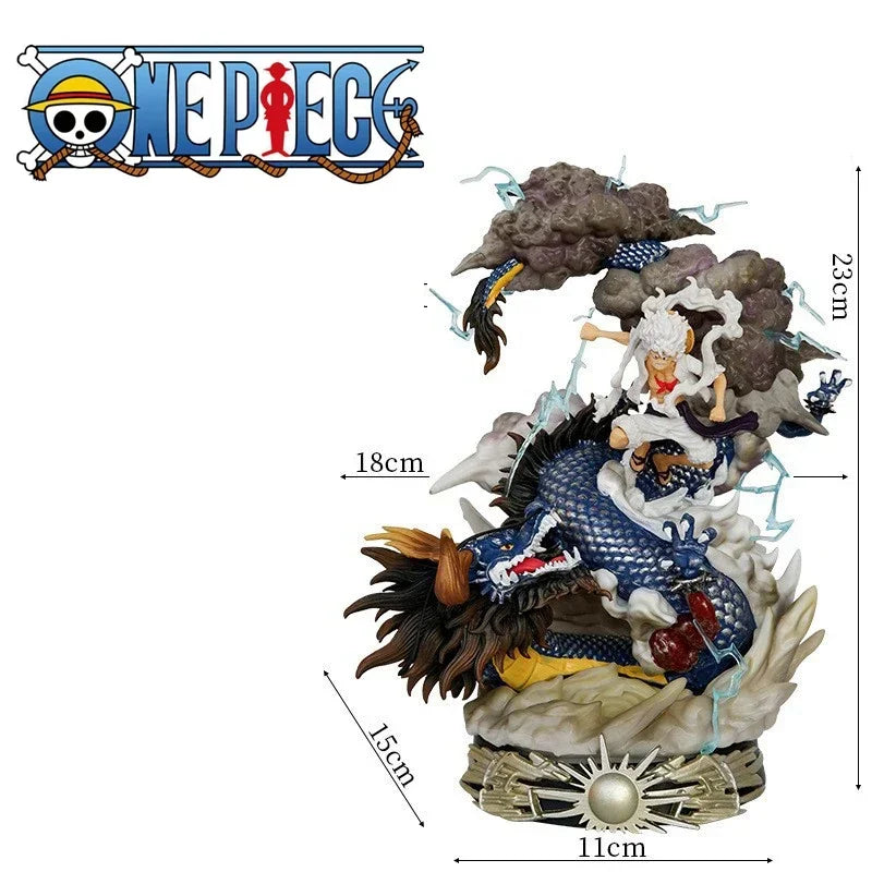 14.2" Luffy vs. Kaidou Figure – One Piece Gear 5 Anime Battle Statue
