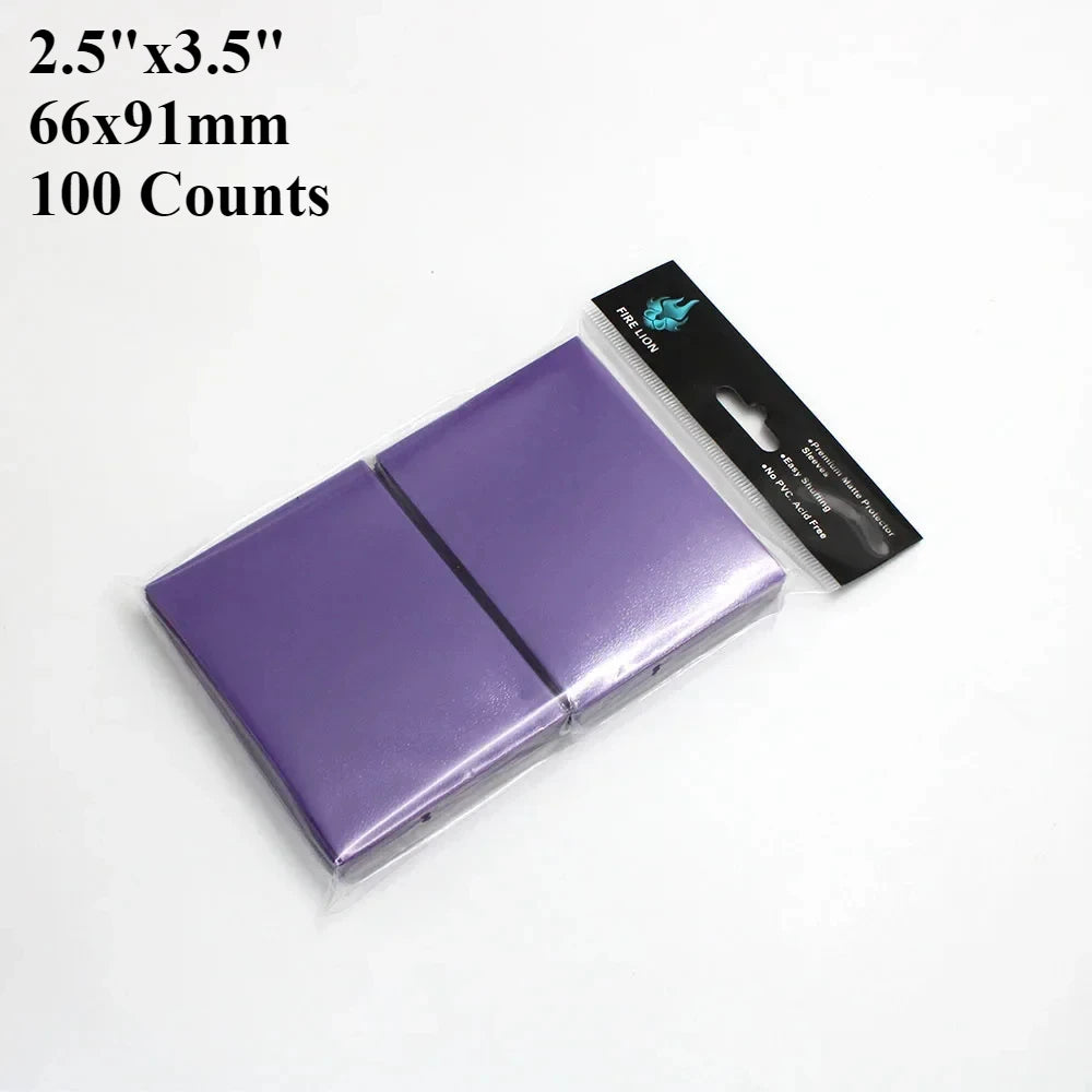RyshePro Matte Card Sleeves – 66 × 91 mm (Standard / Pokémon & MTG Size) – 100 ct – Rainbow Color Range