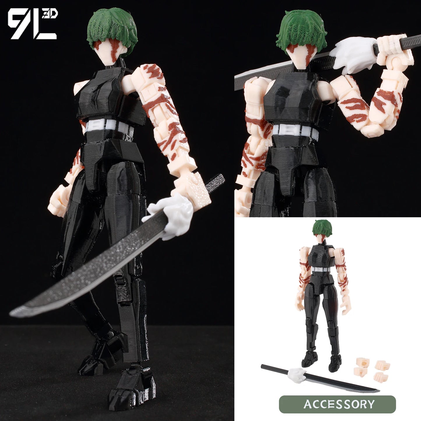**** 9L3D Printed Jujutsu Kaisen Action Figures Sukuna Yuji Yuta Gojo