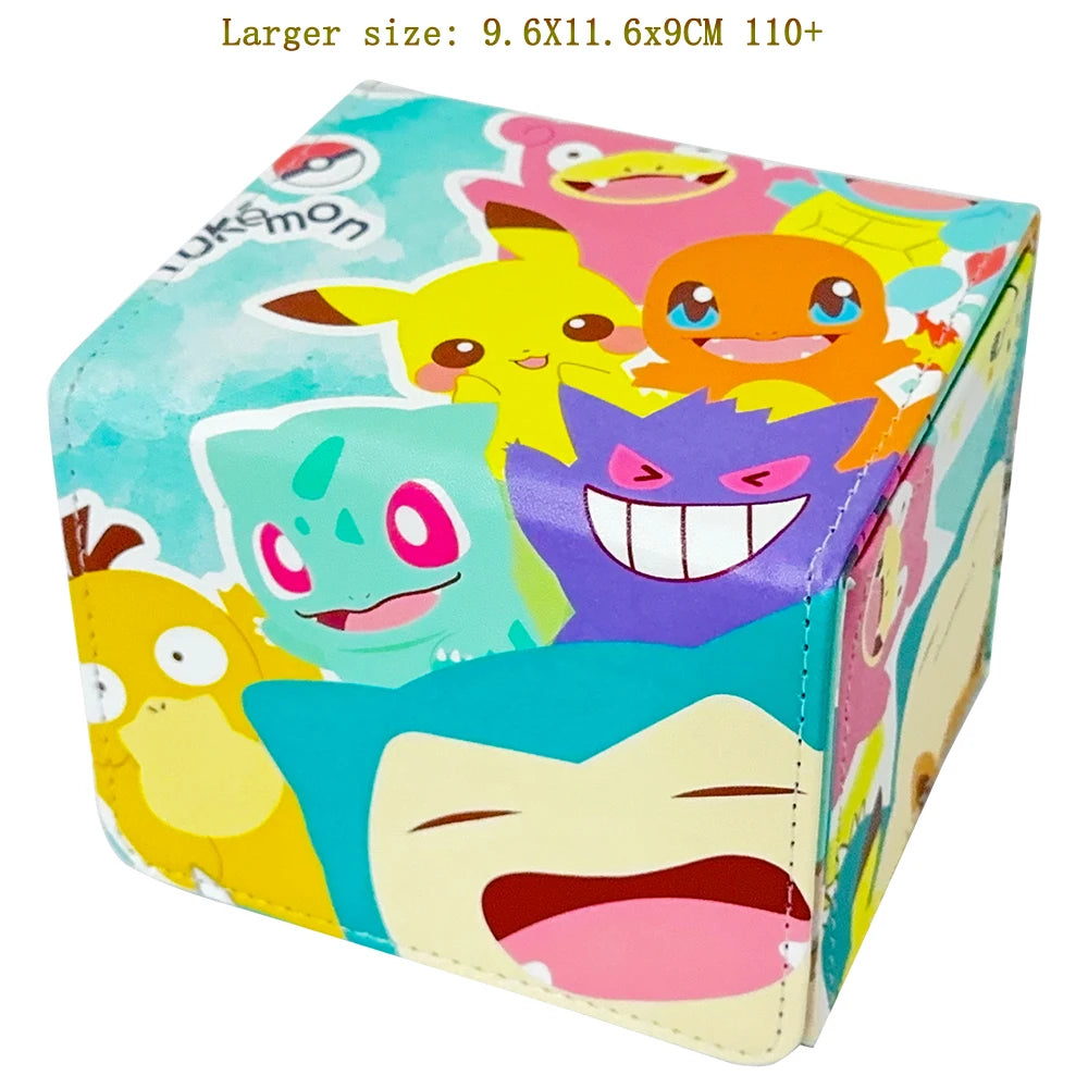 Big Size Anime Pokemon Figure Deck Box for Trading Cards PU Leather