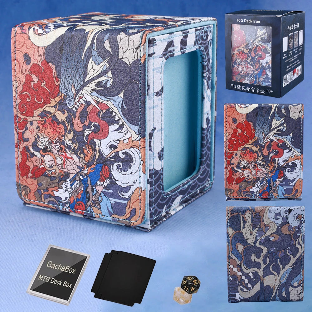 **** Gacha Deck Box for PTCG Cards Trading Card Storage with Display Window