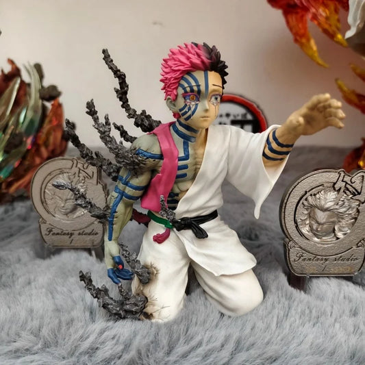 In Stock 13cm Demon Slayer Akaza Hakuji Action Figure Model Doll Toy