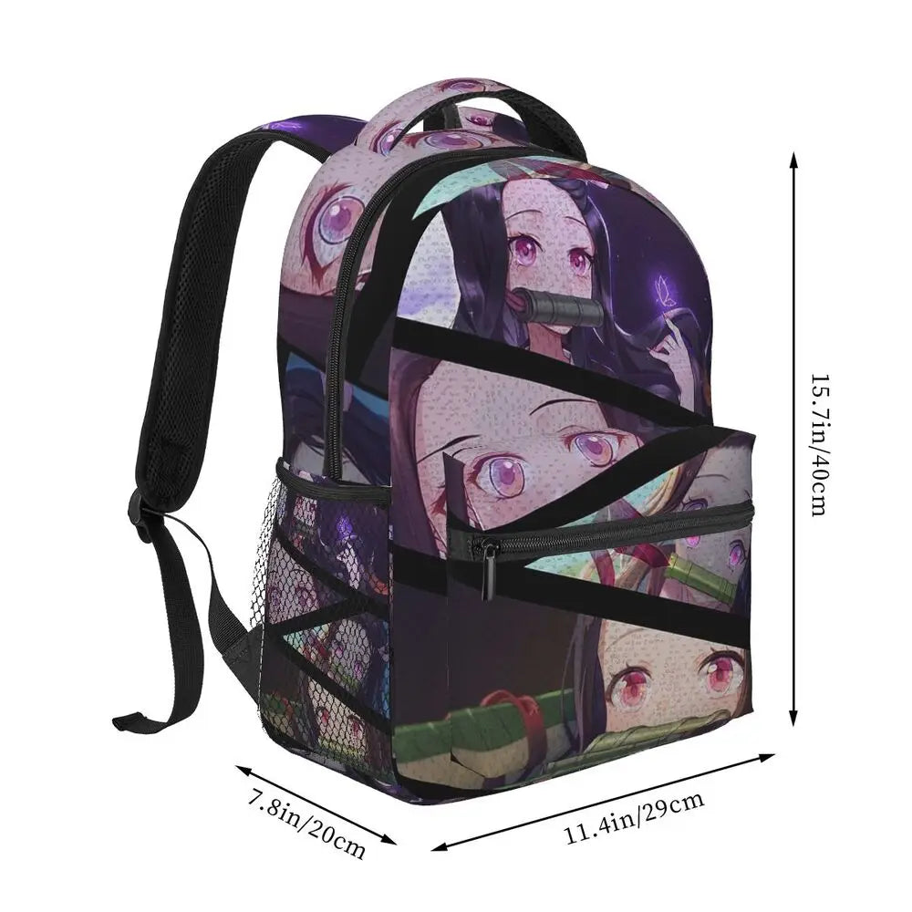 Nezuko Kimono Demon Slayer Anime Backpack Kids School Travel Rucksack