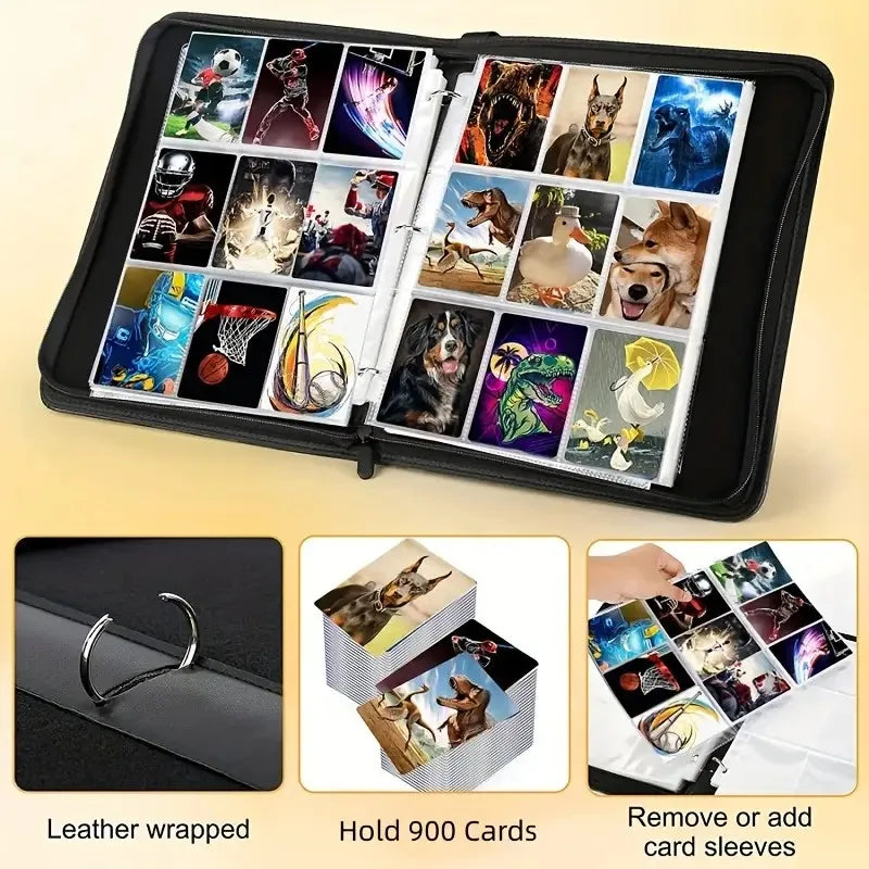 9 Pocket Card Binder with Sleeves for MTG TCG Yu-Gi-Oh Collector Album