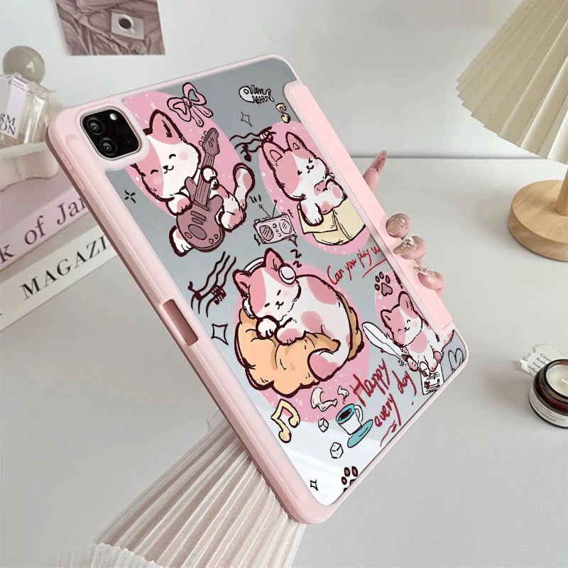 Musical Cat Smart Case for iPad 10.2 11 12.9 Air Pro 6th 5th 2025