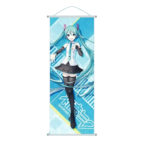 Hatsune Miku Wall Scroll Poster – 10x27.5" Classic School Uniform Tapestry