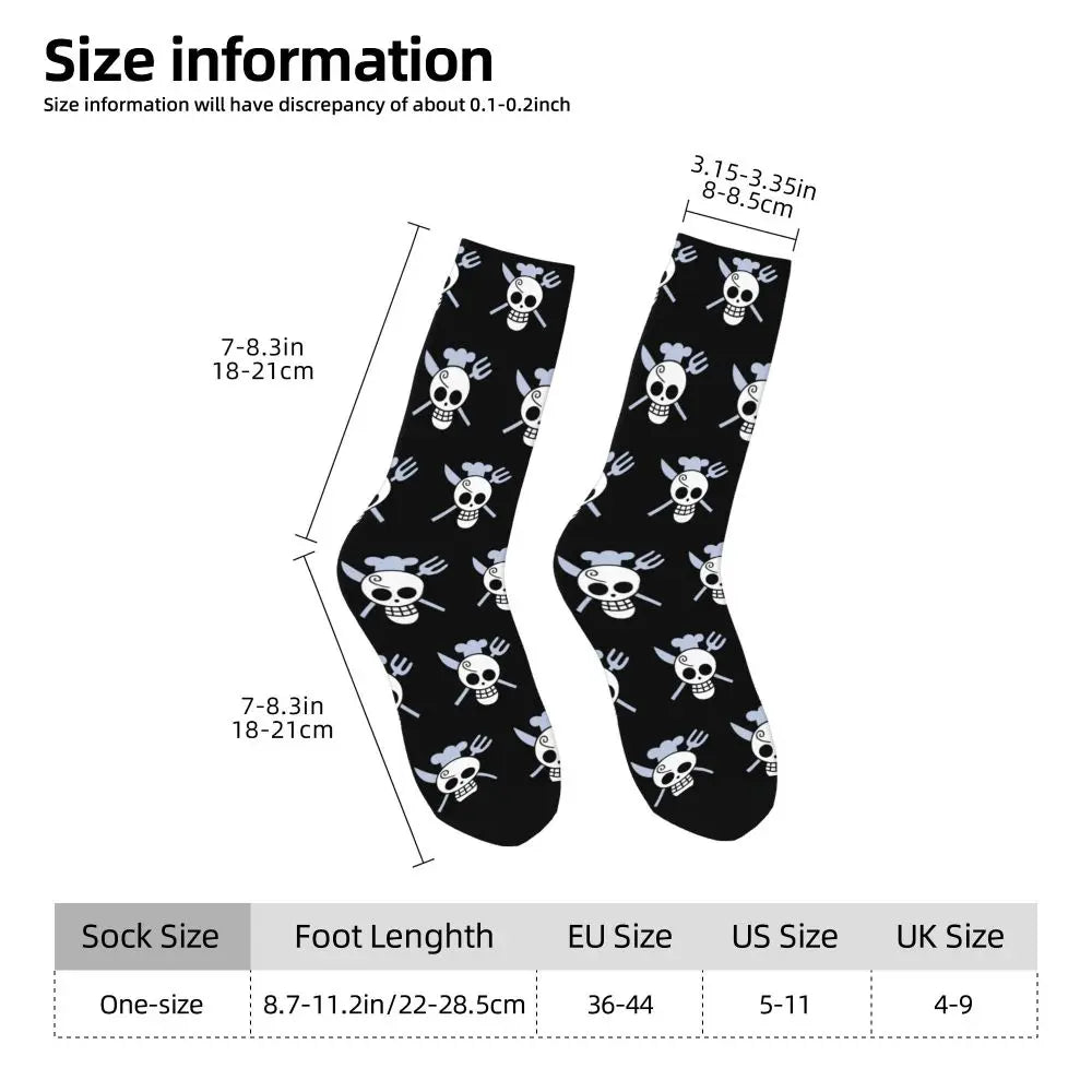 Anime Men's Socks Harajuku Luffy Zoro Trafalgar Law Unisex Crew Socks