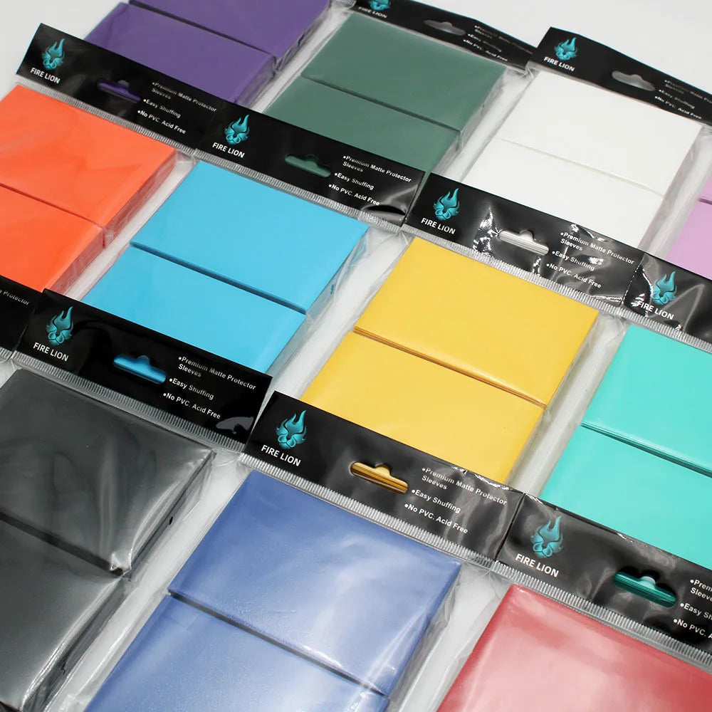 RyshePro Matte Card Sleeves – 66 × 91 mm (Standard / Pokémon & MTG Size) – 100 ct – Rainbow Color Range