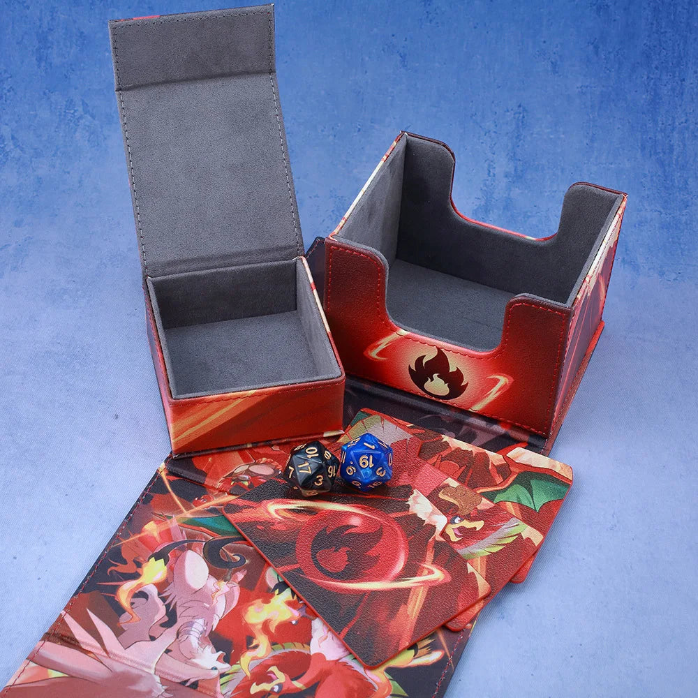 **** Gacha Deck Box for PTCG Cards Trading Card Storage with Display Window