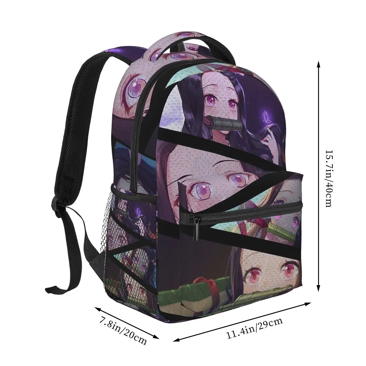 Nezuko Kimono Demon Slayer Anime Backpack Kids School Travel Rucksack