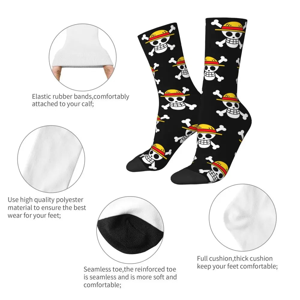 Fashion Men's Anime Socks Tony Tony Chopper Luffy Zoro Law Unisex Crew