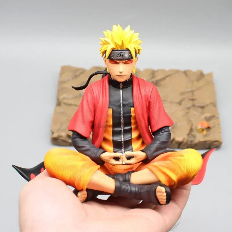 Uzumaki Naruto Meditation Figure – PVC Anime Statue with Screen Display