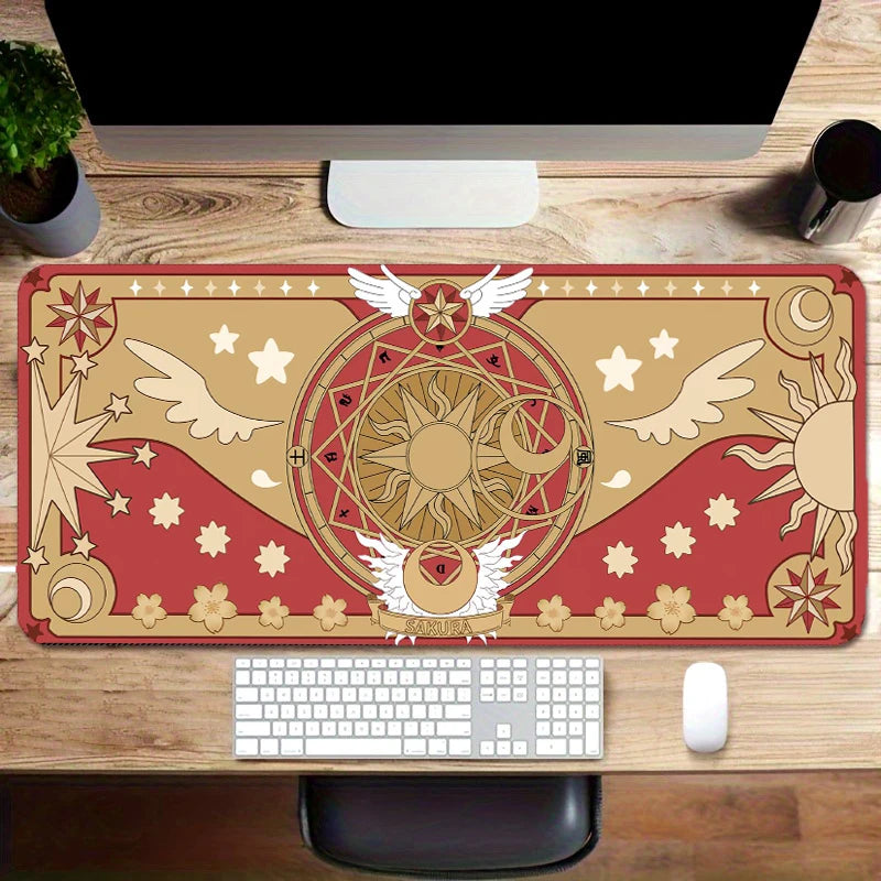 XXL Sakura Card Anime Mousepad Large Gaming Keyboard Mouse Pad Desk Mat