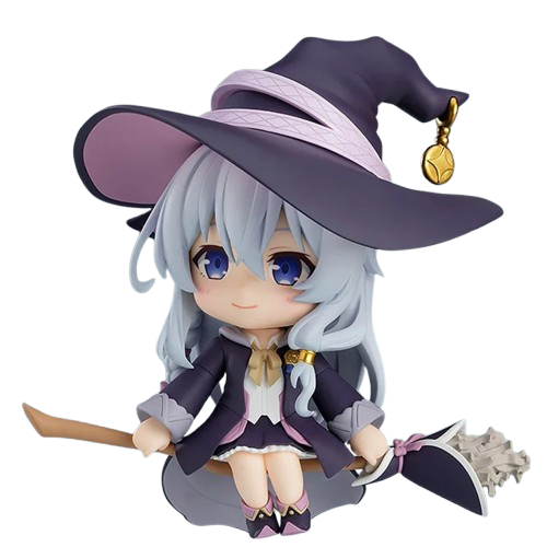 Elaina Chibi Broom-Ride PVC Figure – 7.1″ Wandering Witch Collectible (Nendoroid-Style)