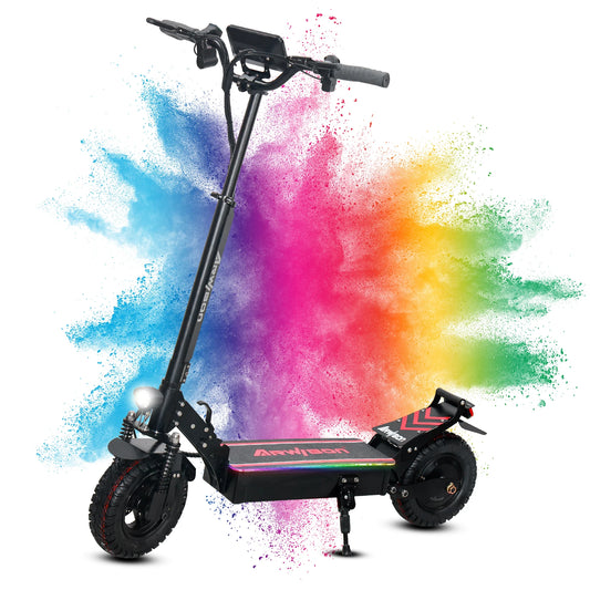 Arwibon Q30 Adult Electric Scooter 2500W 30MPH 48V16AH 11" Off-Road Folding E-Scooter