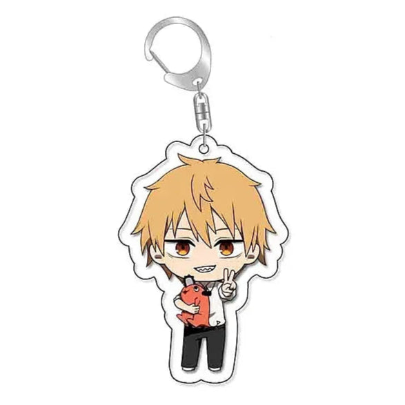 Chainsaw Man Denji Peace-Sign Acrylic Keychain – 1.6 × 2.4-Inch Charm