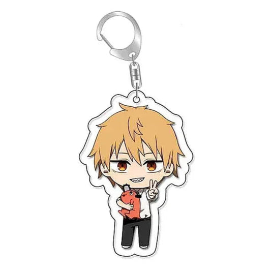 Chainsaw Man Denji Peace-Sign Acrylic Keychain – 1.6 × 2.4-Inch Charm