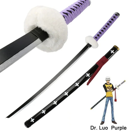 Trafalgar Law Sword – 41-Inch Anime Cosplay Katana (Purple Variant)