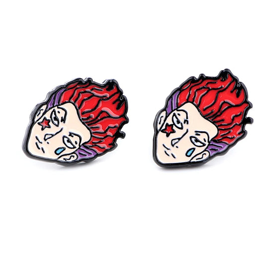 Hunter × Hunter Hisoka Stud Earrings – Enamel Cosplay Pair
