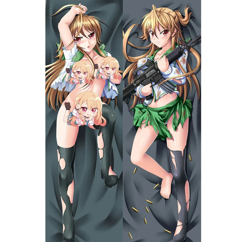 WAIFU Anime Busujima Saeko HIGHSCHOOL OF THE DEAD Body Pillow Case Cover