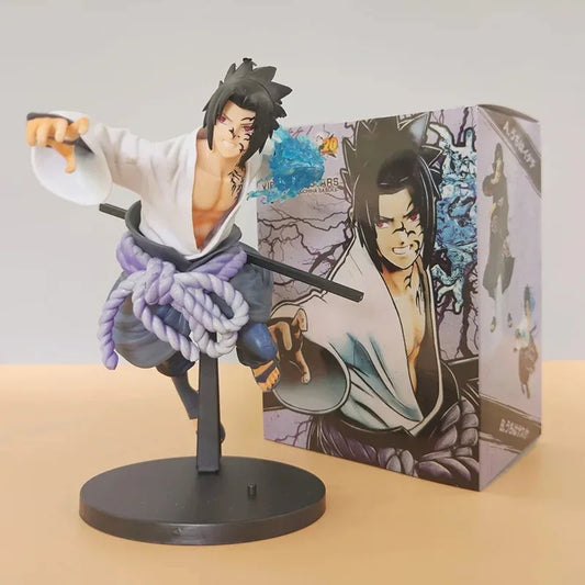Naruto Sasuke Action Figure 20CM Uchiha PVC Model Doll Birthday Gift
