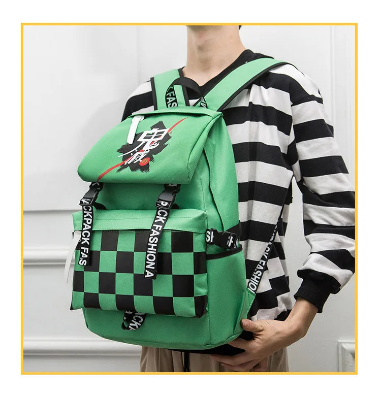 Demon Anime Waterproof Sport Backpack Gym Bag for Travel and Fitness