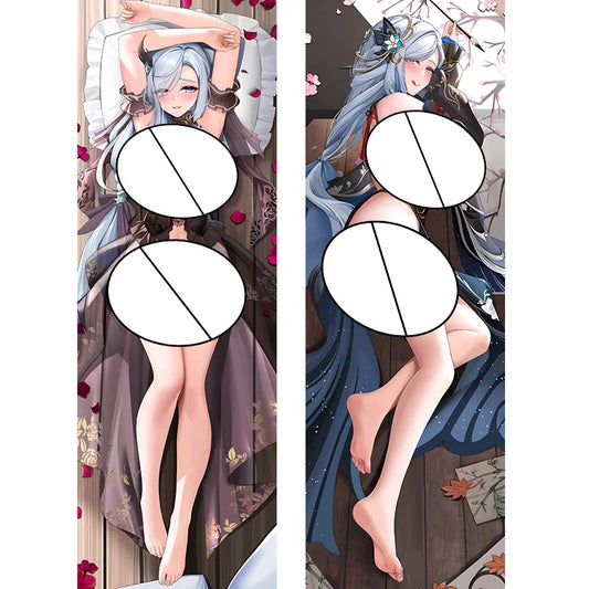 Anime Genshin Impact Shenhe Dakimakura 2-Side Print Pillowcase Cover