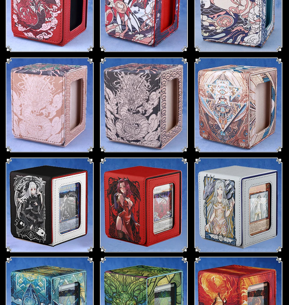 Maiden of White Dragon TCG Deck Box Magnetic PU Leather 120+ Cards