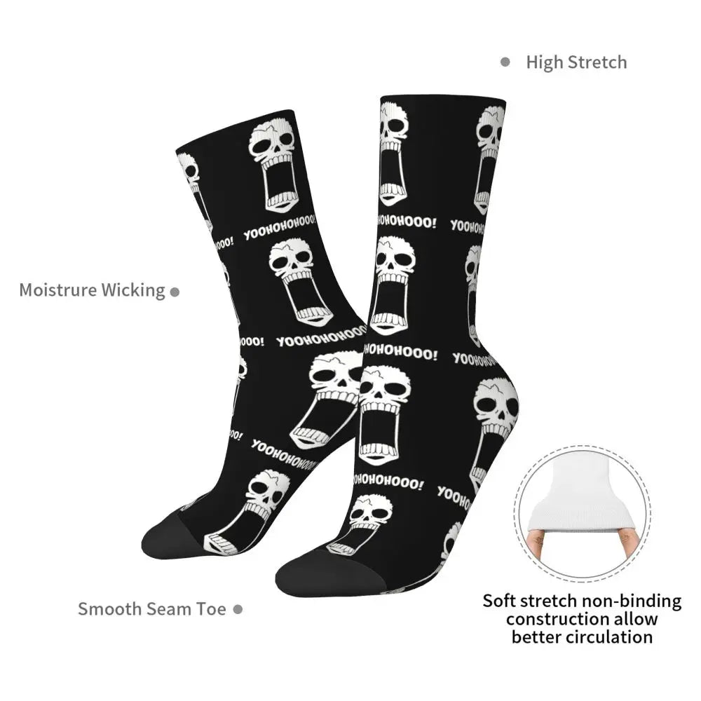 Anime Men's Socks Harajuku Luffy Zoro Trafalgar Law Unisex Crew Socks