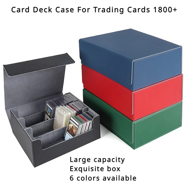 **** Storage Box for 1800+ Trading Cards PU Leather Magnetic Closure Case