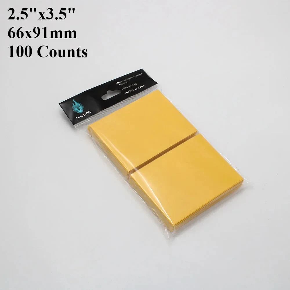 RyshePro Matte Card Sleeves – 66 × 91 mm (Standard / Pokémon & MTG Size) – 100 ct – Rainbow Color Range