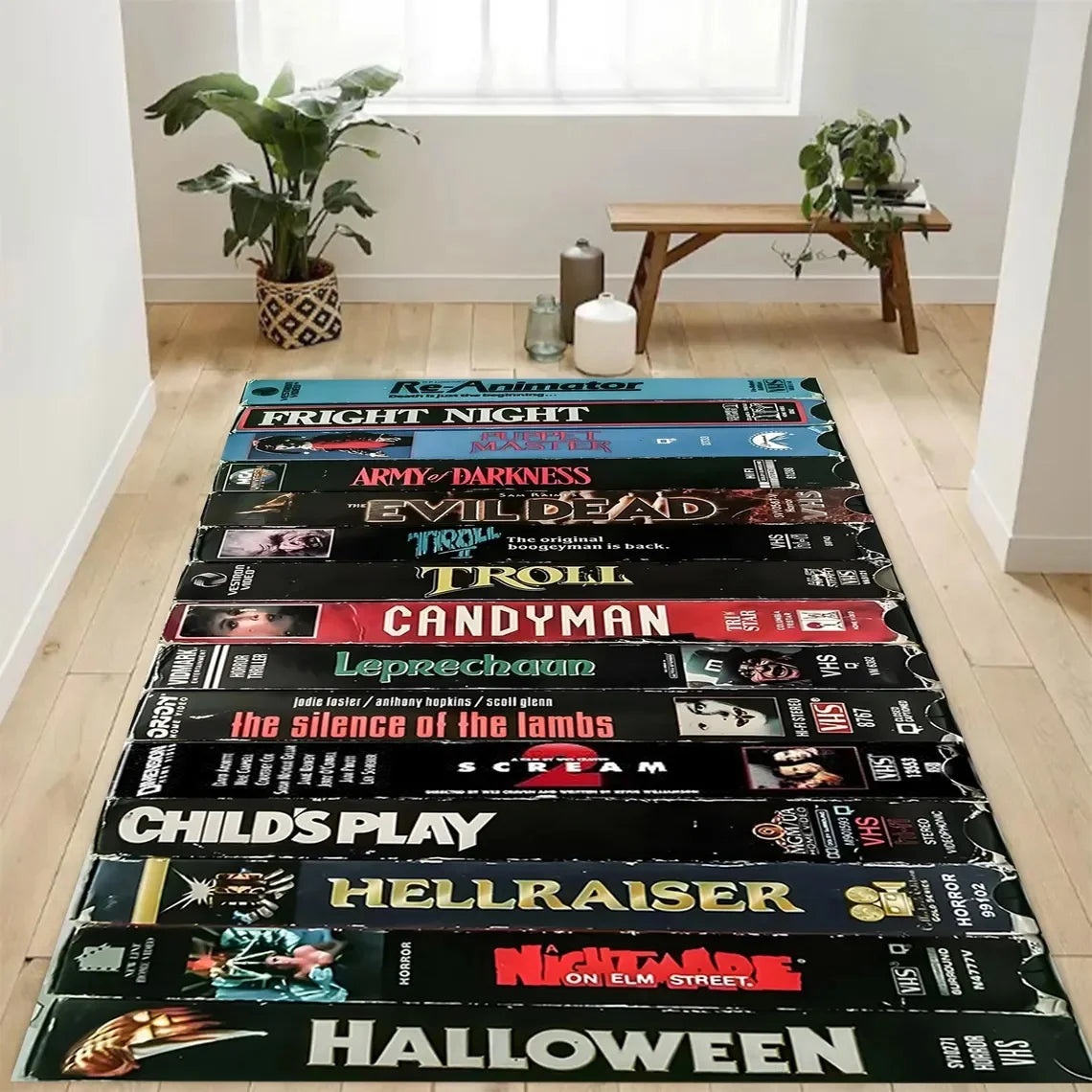**** Vintage Horror VHS Film Print Rug Retro Carpet Living Room Bedroom Decor