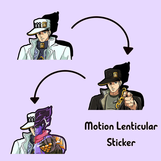 Jotaro Kujo 3D Motion Sticker – JoJo’s Bizarre Adventure Anime Decal