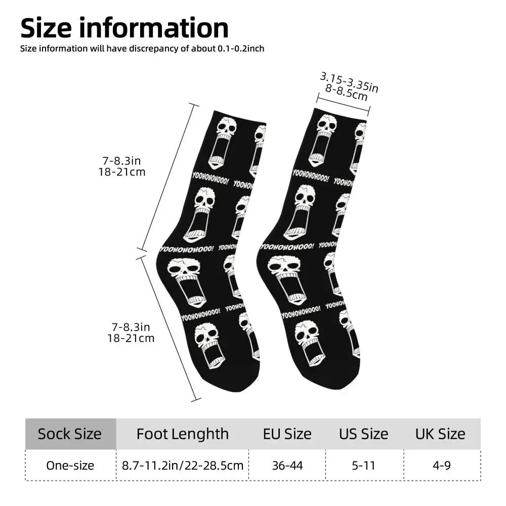 Anime Men's Socks Harajuku Luffy Zoro Trafalgar Law Unisex Crew Socks
