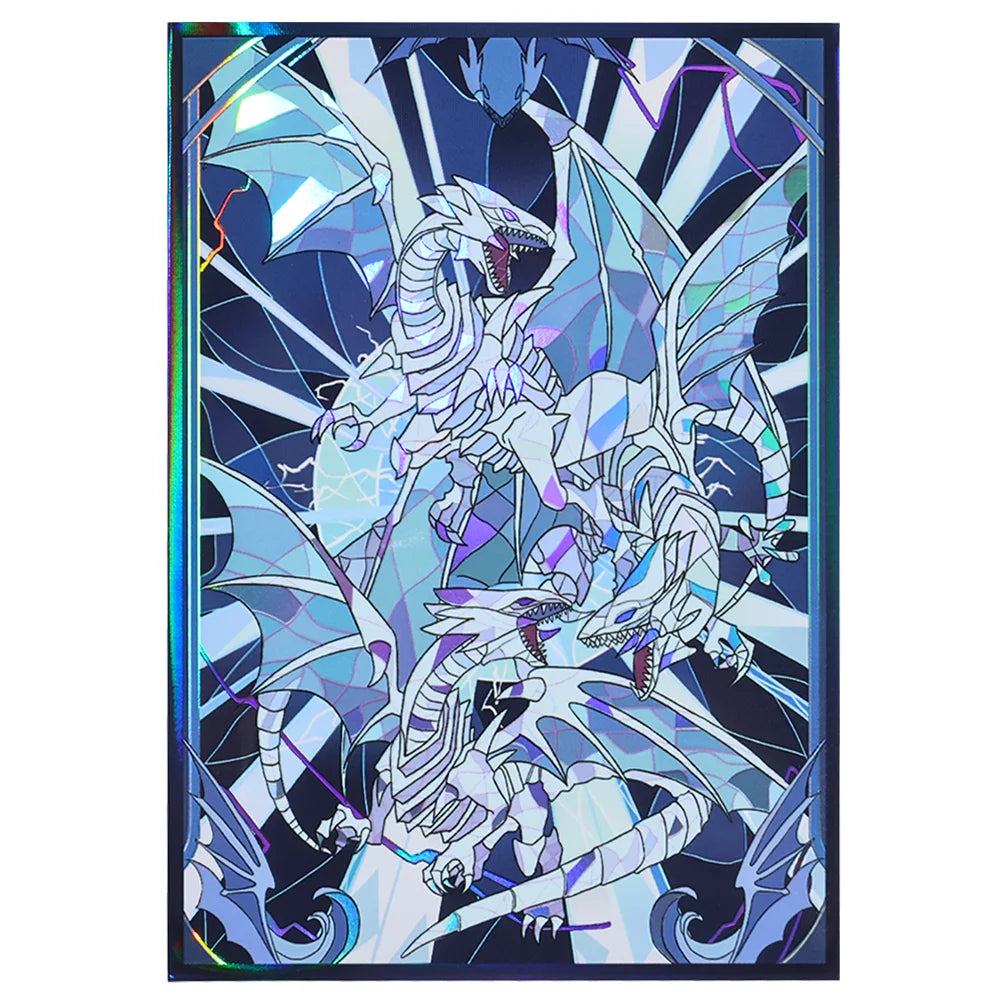 63x90mm Blue Eyed White Dragon Anime Card Sleeves 50-100pcs YGO Protection