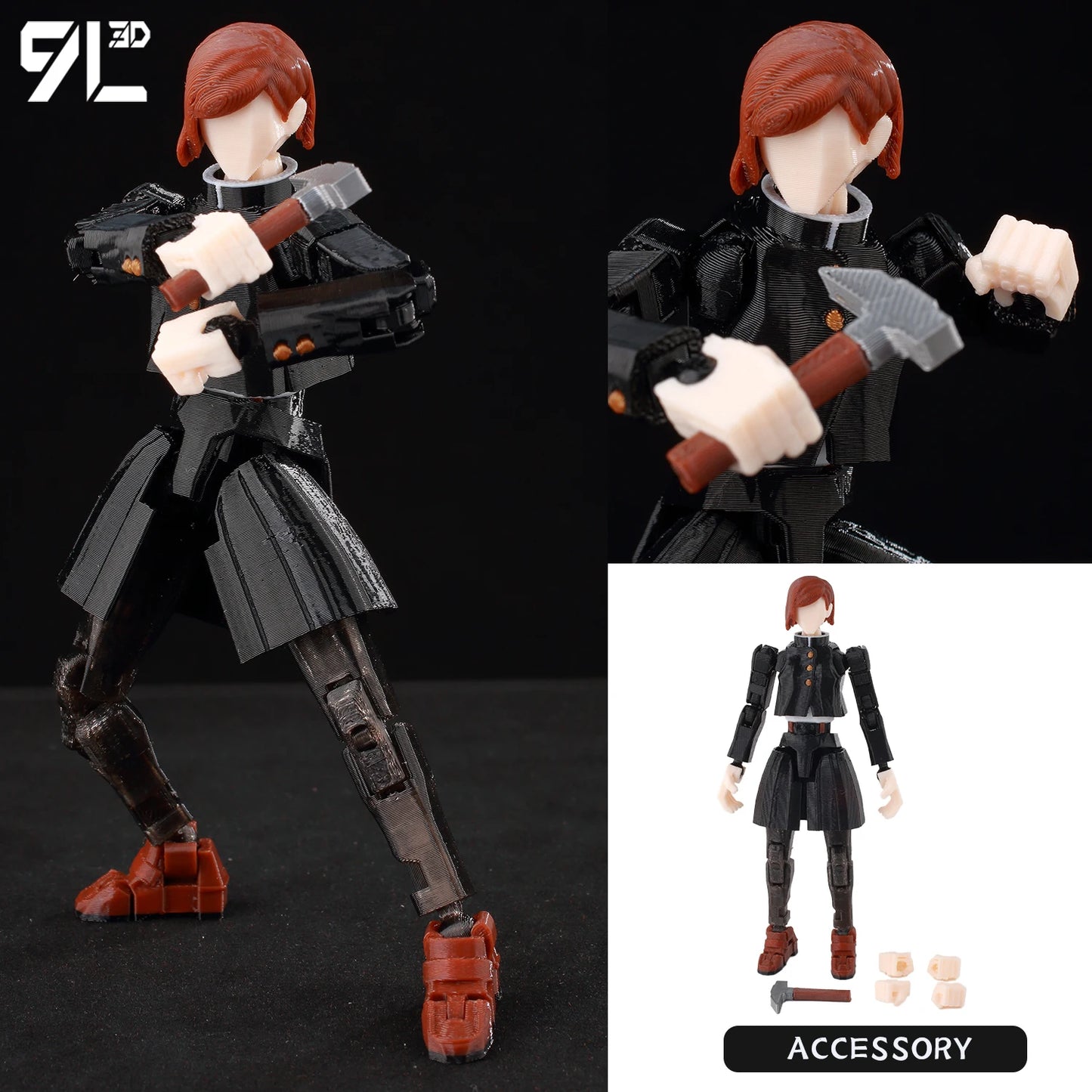 **** 9L3D Printed Jujutsu Kaisen Action Figures Sukuna Yuji Yuta Gojo