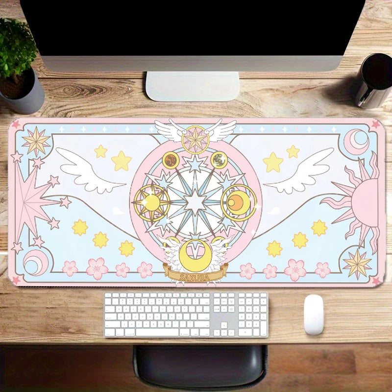 XXL Sakura Card Anime Mousepad Large Gaming Keyboard Mouse Pad Desk Mat