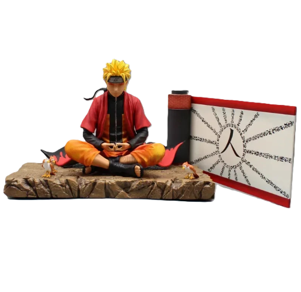 Uzumaki Naruto Meditation Figure – PVC Anime Statue with Screen Display