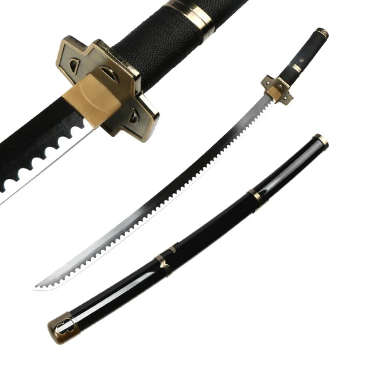 Roronoa Zoro 41-Inch Yubashiri Cosplay Sword – Black Bamboo Replica