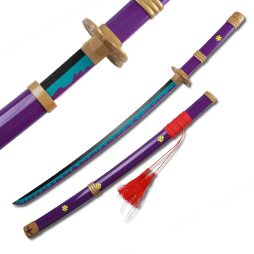 Roronoa Zoro 41-Inch Enma Purple Festival Katana – Bamboo Cosplay Sword
