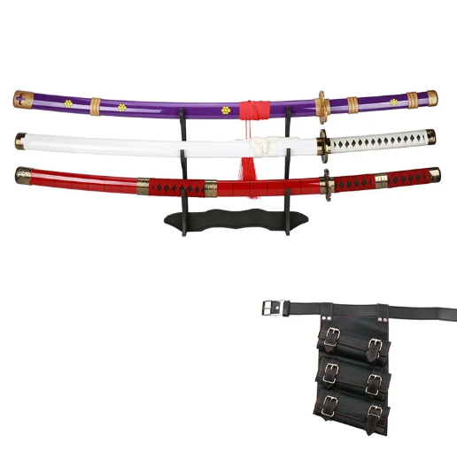 Zoro’s 3-Piece Sword Set – 41-Inch Wado Ichimonji, Sandai Kitetsu & Enma Katanas