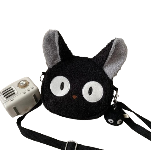 Kawaii Anime Cat Plush Crossbody Bag