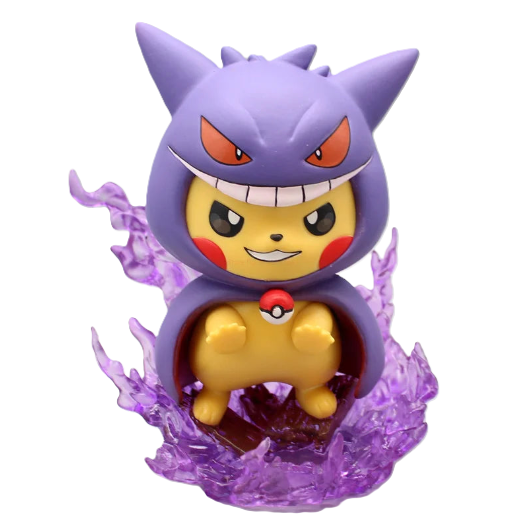 Gengar Pikachu Figurine – Pokémon Cosplay Model Toy
