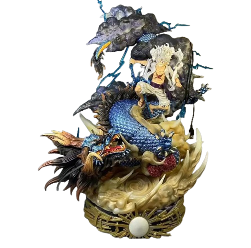 14.2" Luffy vs. Kaidou Figure – One Piece Gear 5 Anime Battle Statue