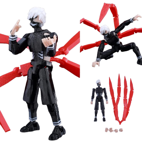 9L3D “Lucky Dummy 13” Ken Kaneki Figure – 5.5-Inch Tokyo Ghoul Kagune Model