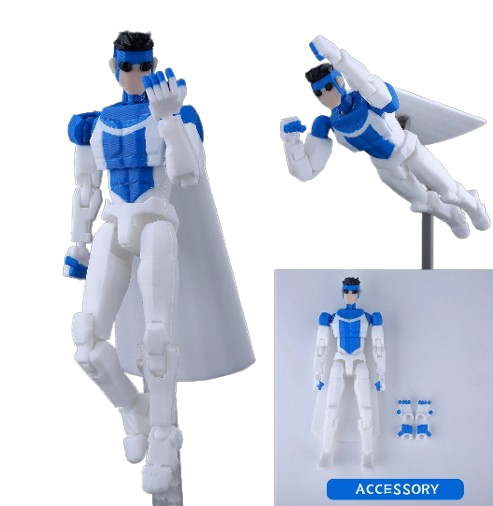 9L3D “Lucky Dummy 13” Invincible (Whiteout Variant) Figure – 5.5-Inch Invincible Action Model